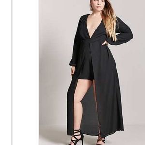 Plus Size Maxi Skort Romper